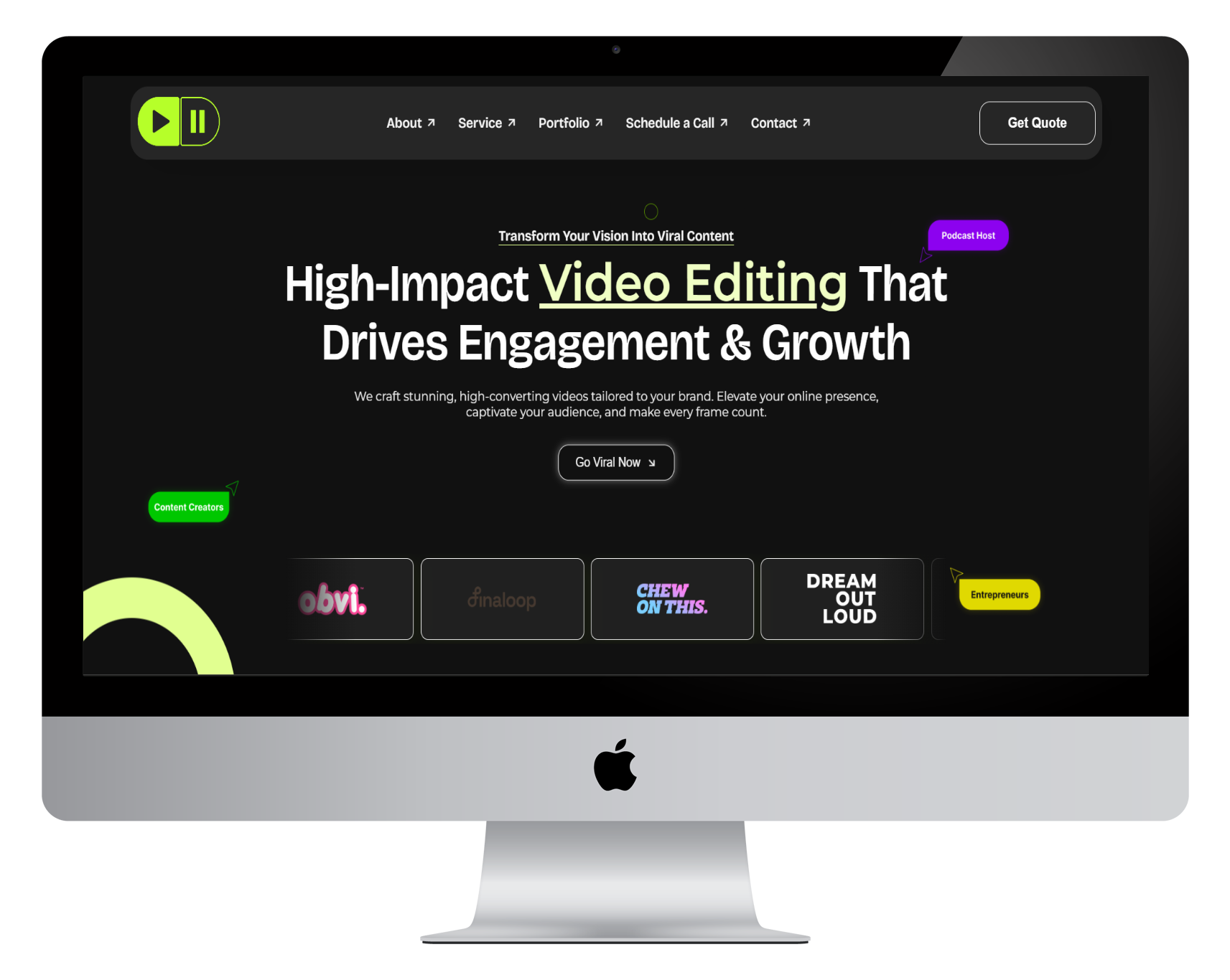 Viral Capsule Website Screenshot